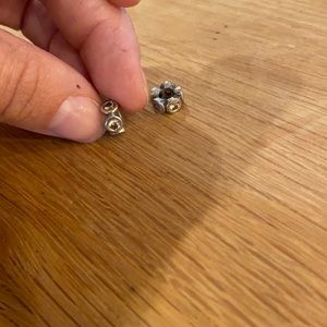 2 Pink Stone Bracelet Charm